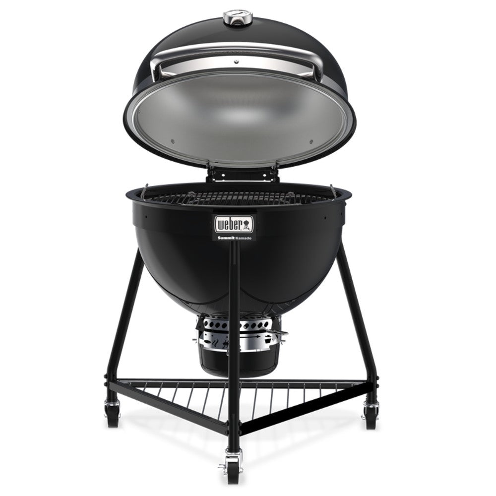 Weber Summit Kamado E6 Holzkohlegrill Front Deckel Offen
