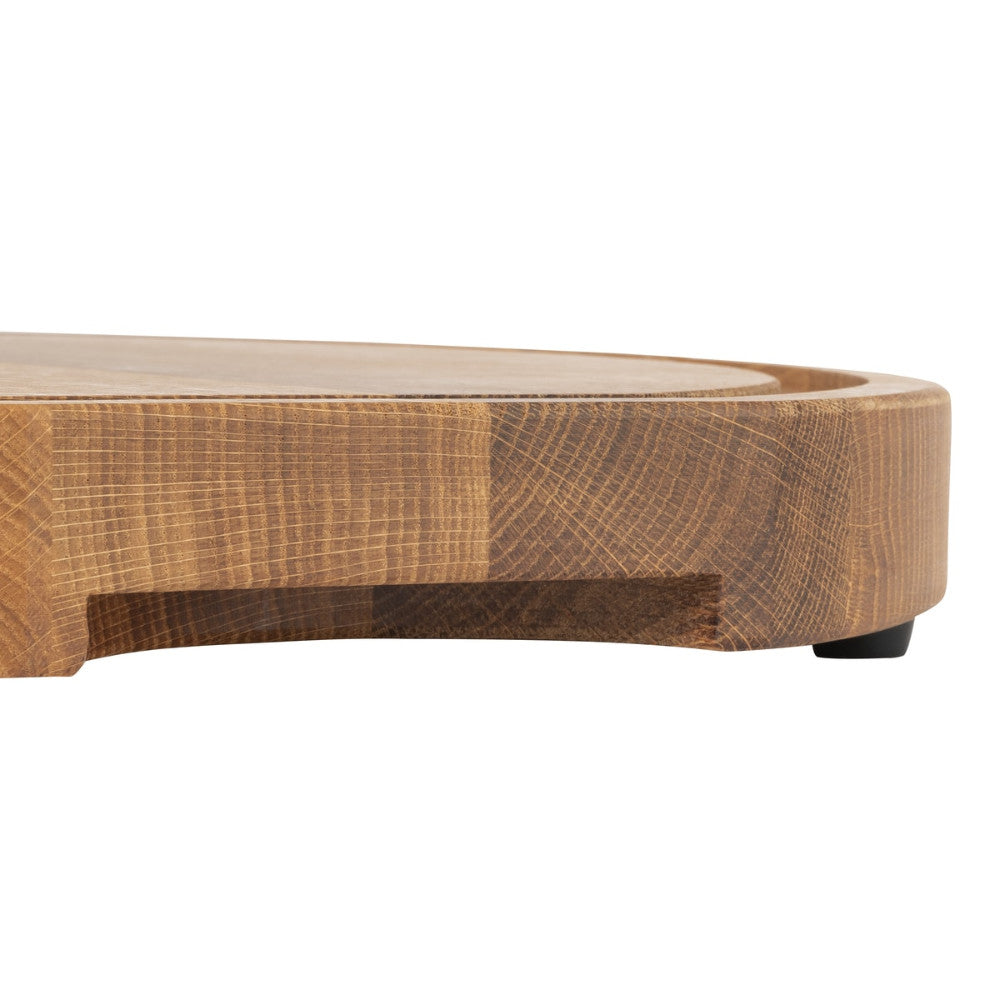 Big Green Egg Baas Board Eichenholz Nahaufnahme Seitlich