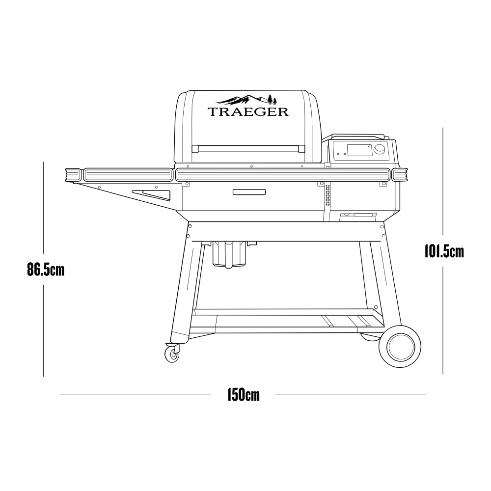 Traeger Ironwood 2023 Maße Front